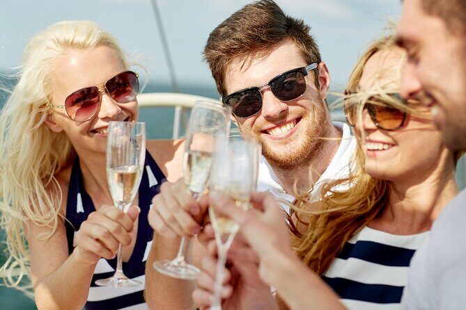 Christmas Day Lunch Cruise on Sydney Harbour - The Christmas lunch spread: seafood, carvery roasts, and pudding