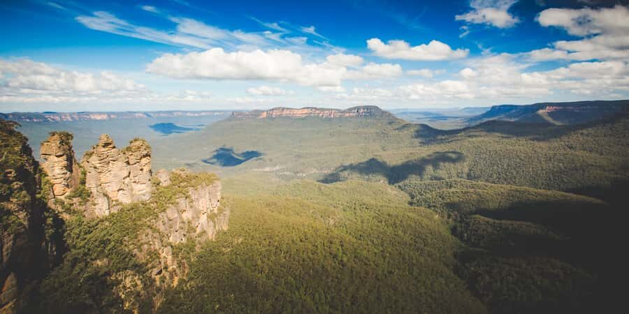 From Sydney: Blue Mountains Bushwalks & Featherdale Tour - Echo Point and the Three Sisters: the classic photo moment