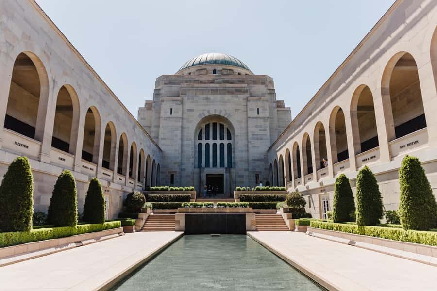 From Sydney: Canberra Day Tour - National embassies near Yarralumla: design you can spot fast