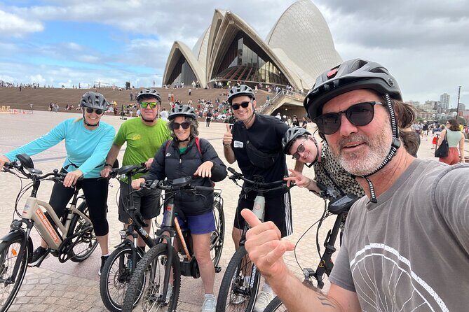 Guided Electric Bike Tour of Sydney with Bluetooth helmets - Circular Quay to the Opera House: iconic sights with a ride-first pace