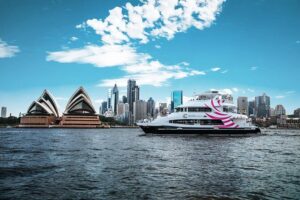 Journey Beyond All-Inclusive Sydney Harbour Dinner Cruise - Stop 1: Sydney Harbour at sunset and city-light glow