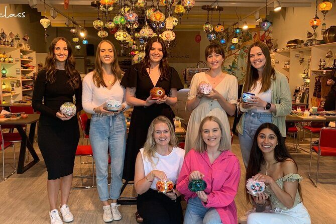 Mosaic Art Classes Sydney: Turkish Lamp Workshop - Step-by-Step Crafting: Transfer, Glue, and Lay the Tiles