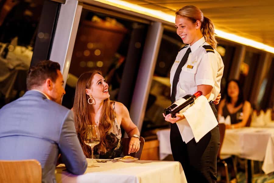 Sydney: Harbour Dinner Cruise with 3, 4 or 6-Course Menu - MV Sydney 2000 at night: why this cruise feels like a real experience