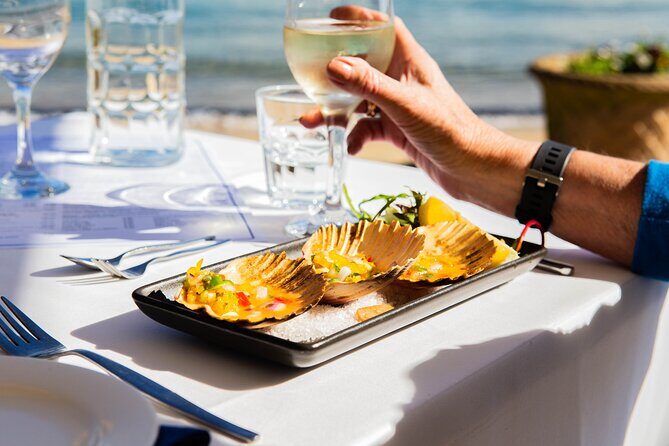 Sydney Harbour Progressive Long Lunch Cruise - Balmoral main at the Public Dining Room: the meal stop that feels like a beach pause