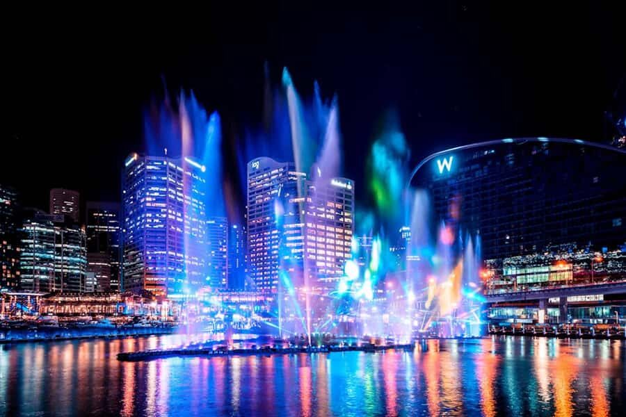 Sydney: Intimate Vivid Harbour Cruise with Canapes - Opera House and Harbour Bridge from the water: how the viewing works