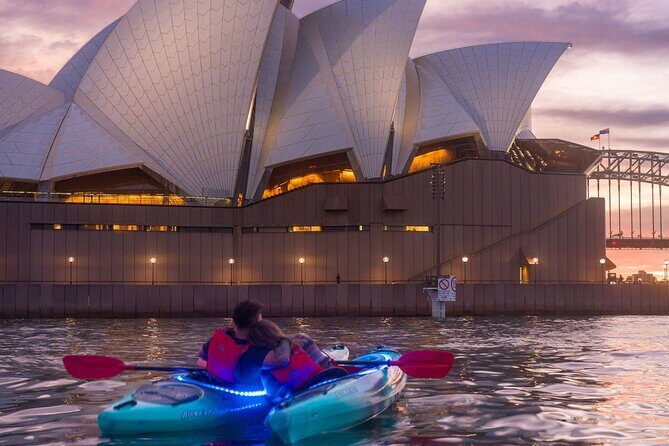 Sydney LED Lit Kayak Tour of the Opera House and Bridge - Stop 1: The Opera House up close, not just on postcards