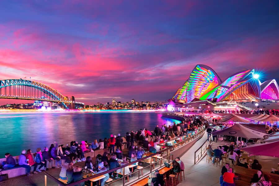 Sydney: Premium Catamaran Vivid Cruise with Welcome Drink - Quick takes before you go