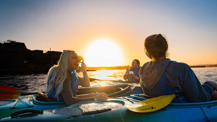 Sydney Sunrise Kayak Tour on Sydney Harbour - Luna Park at first light: a fun contrast to daytime photos