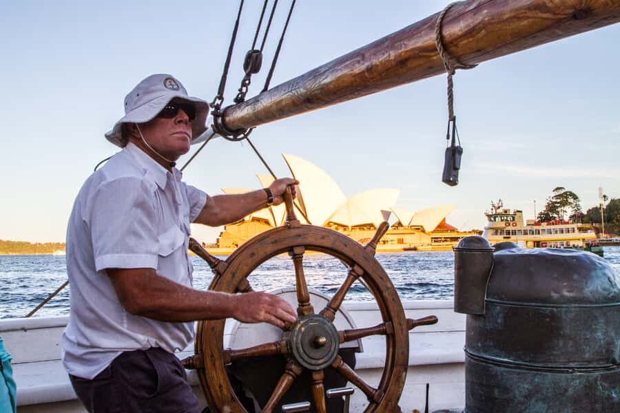 Sydney: Tall Ship Harbour Twilight Dinner Cruise - Hoist, steer, and set the sails: choose your level of participation