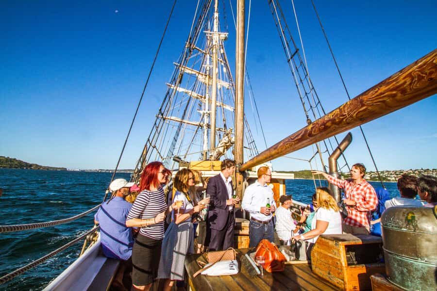 Sydney: Tall Ship Harbour Twilight Dinner Cruise - Where you meet and what to bring for a smooth boarding